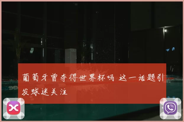 葡萄牙曾夺得世界杯吗 这一话题引发球迷关注